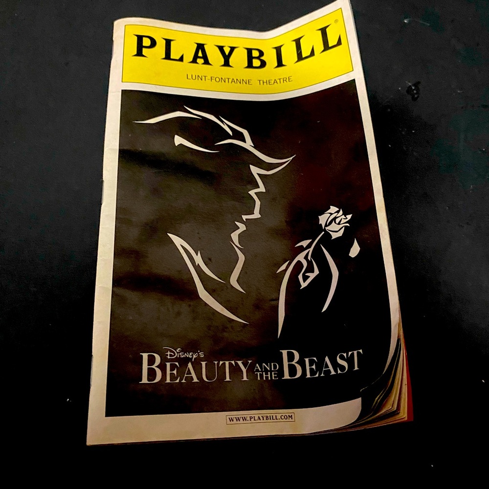 Play For Disney Used Beauty & The Beast @ Lunt Fontanne Theater Program 2097